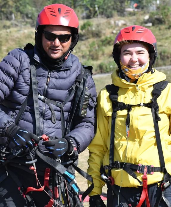 Paraglider takeoff at Billing Himachal Pradesh.jpg